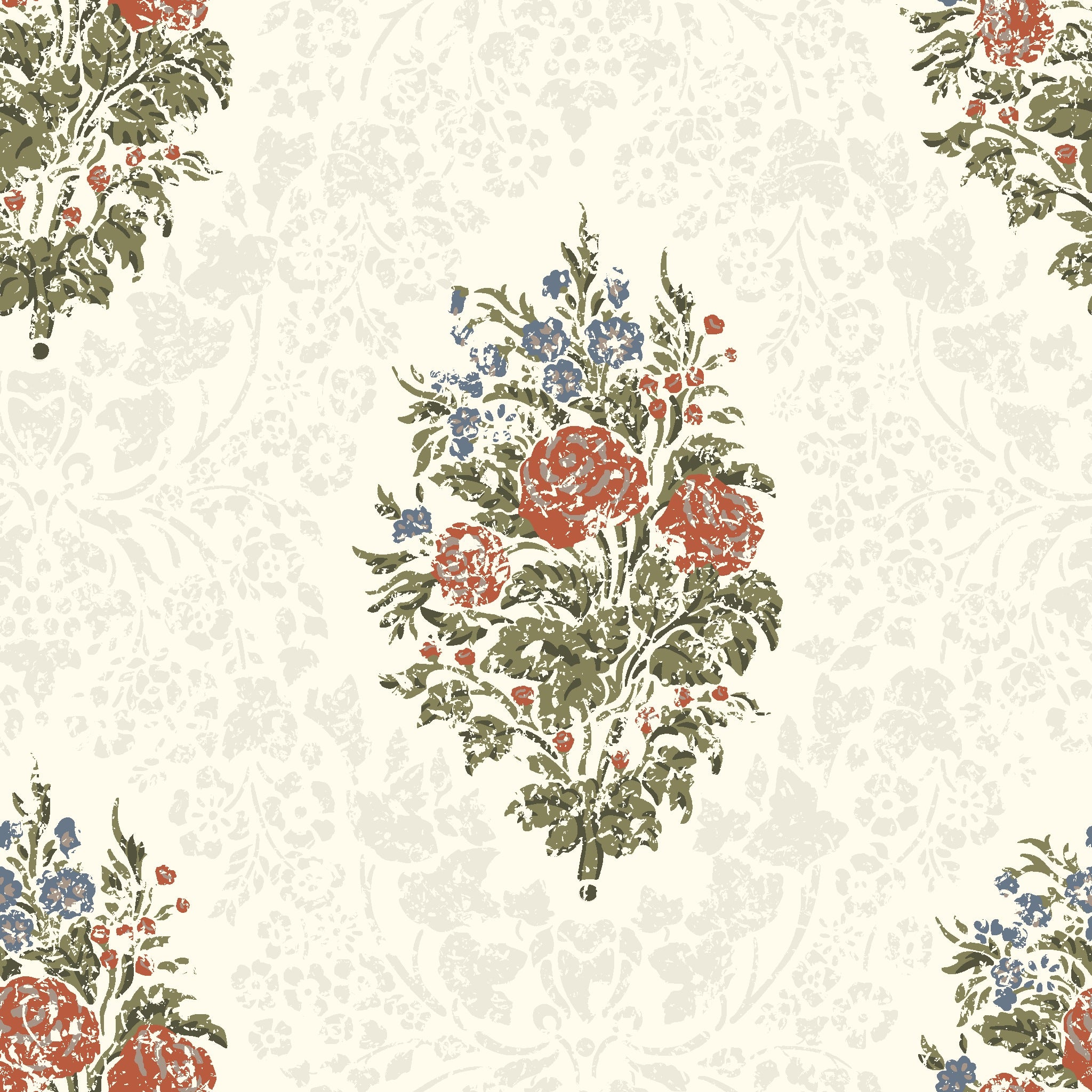 Viktoria Historiska Tapeter, White/Multi