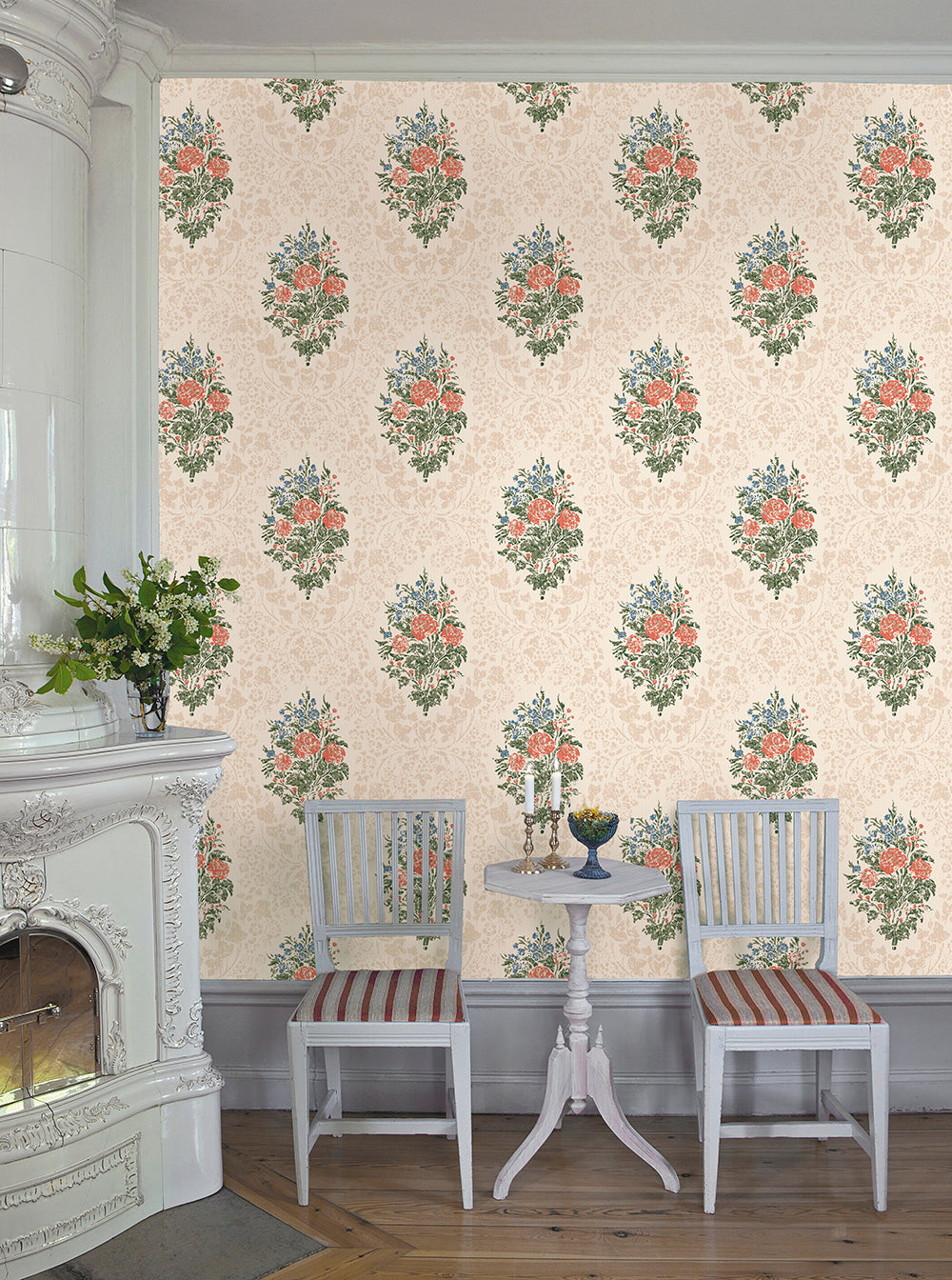 Viktoria Historiska Tapeter, Beige/Multi