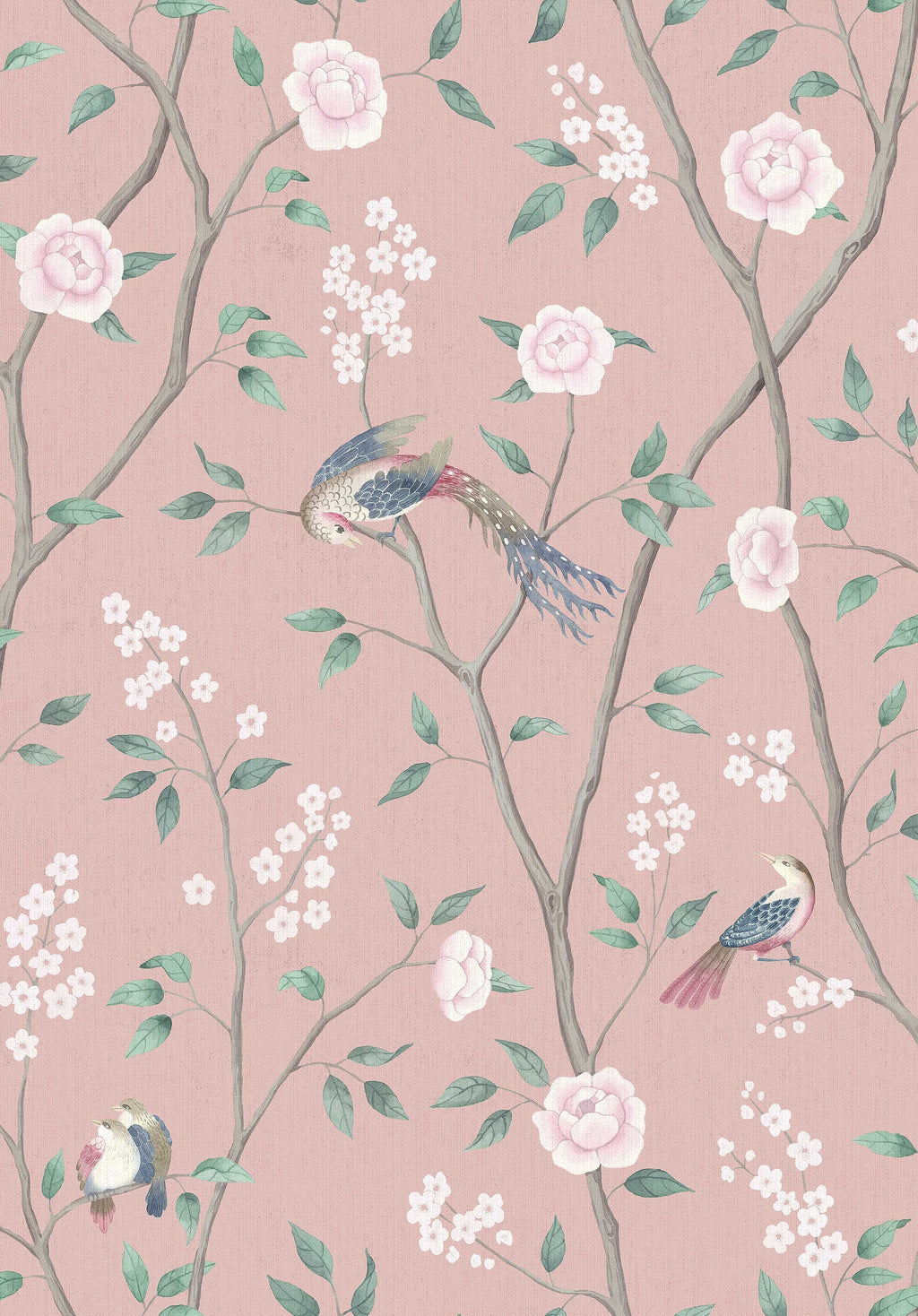 Paradise Birds 1901 Pink wallpaper