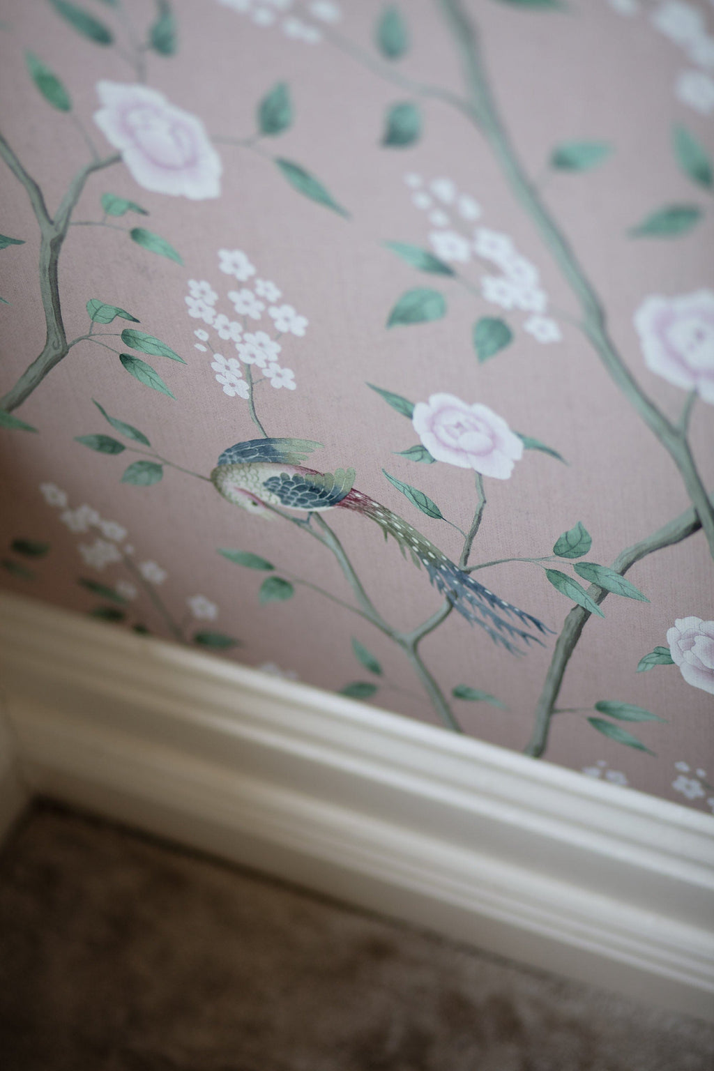 Paradise Birds 1901 Pink wallpaper