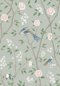 Paradise Birds 1903 Green wallpaper