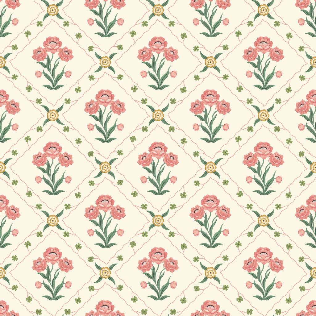 Floral Trellis - Rose
