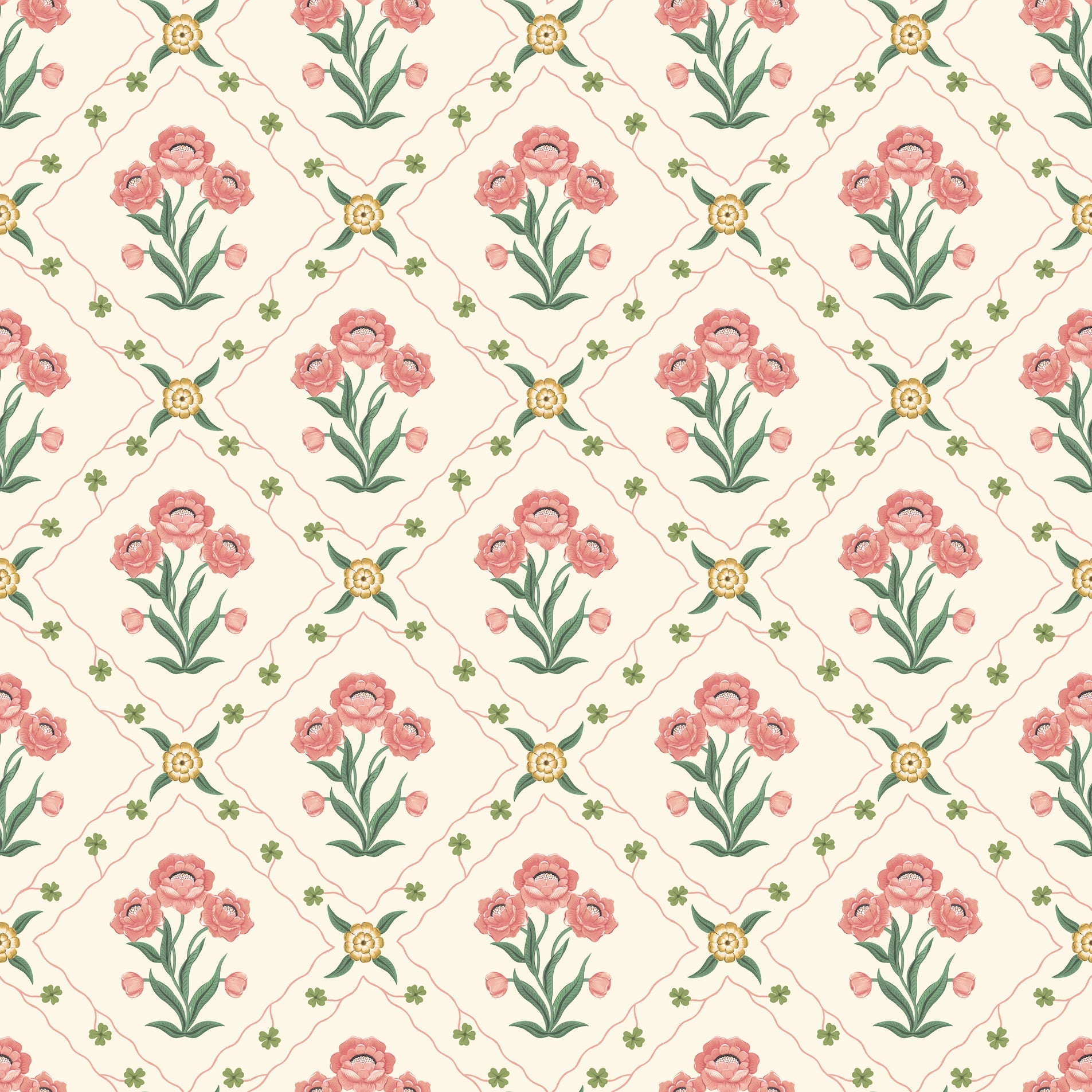 Floral Trellis - Rose