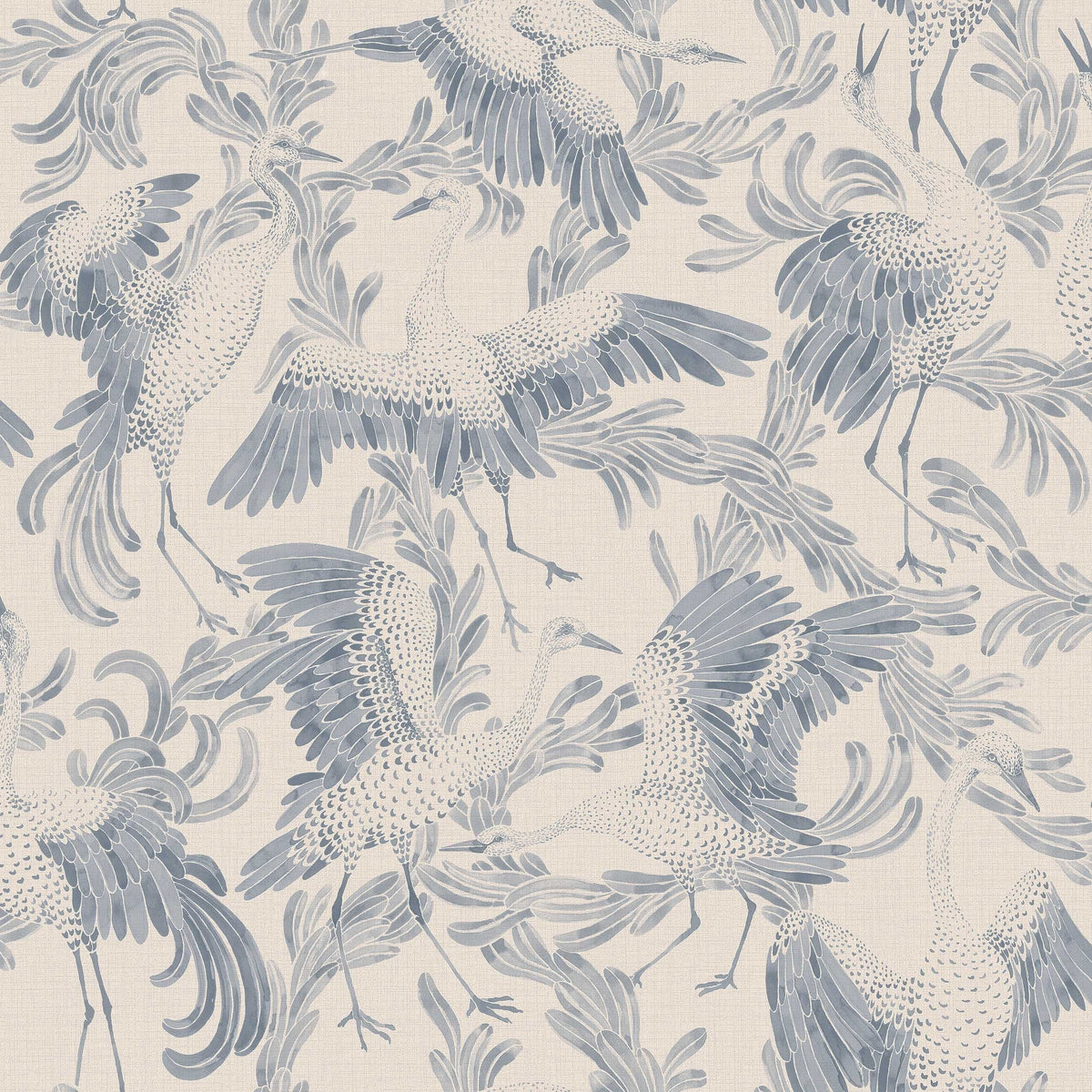 Dancing Crane, Blue