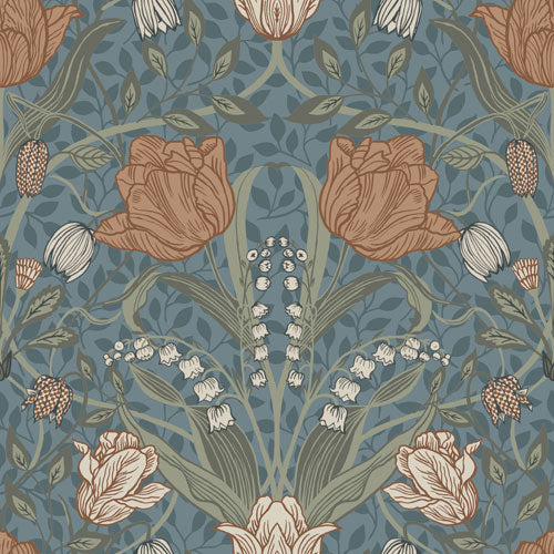 Filippa Tulip Garden - Pink & Blue 33009