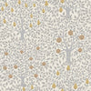 Floral Wallpaper - Apple Garden - Gray, Floral & Tree Wallpaper, Summer Gray