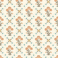 Floral Trellis - Apricot