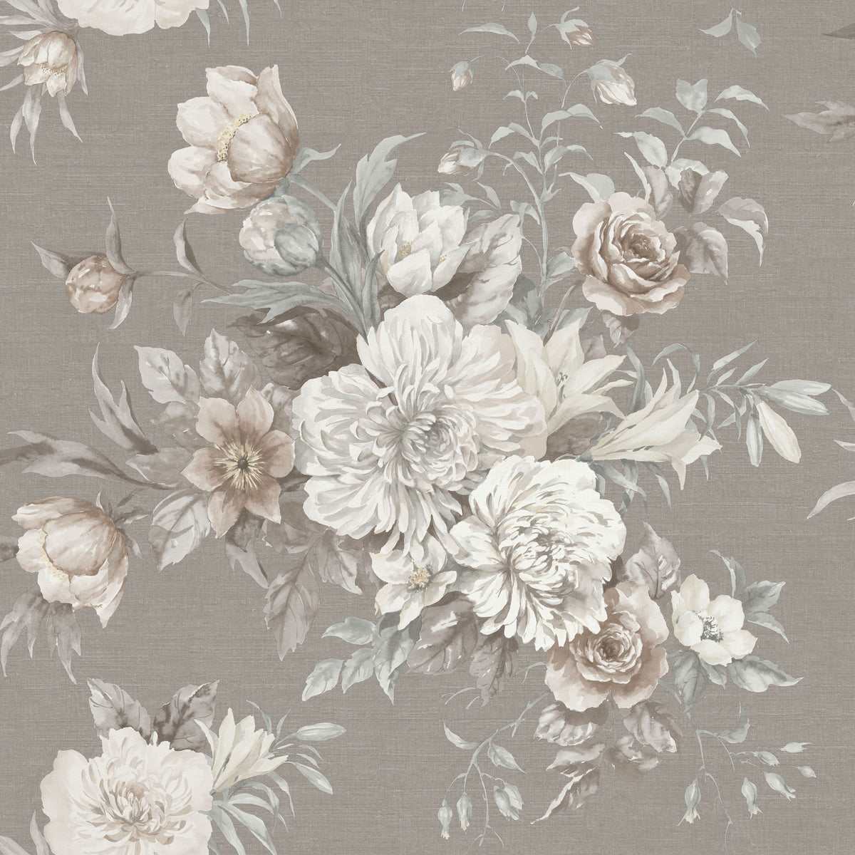 Floral Charm, Grey
