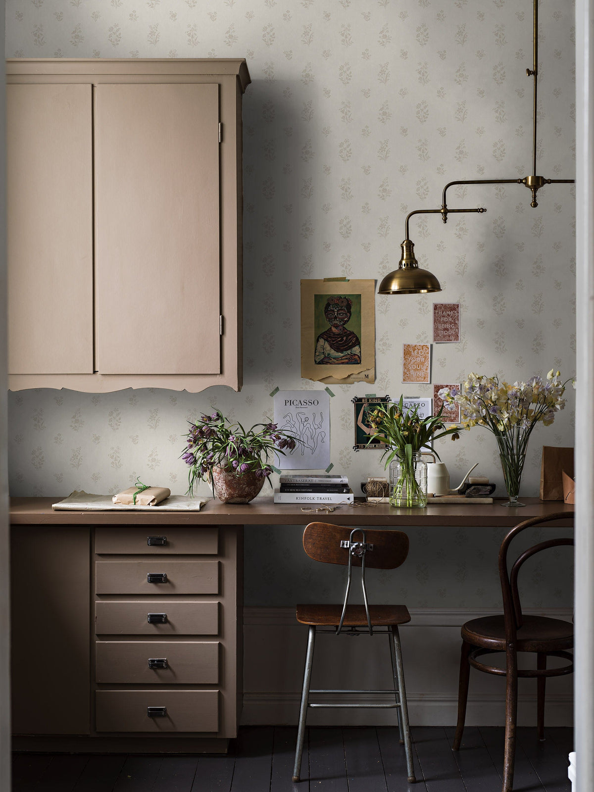 Kleine bloemen, Beige