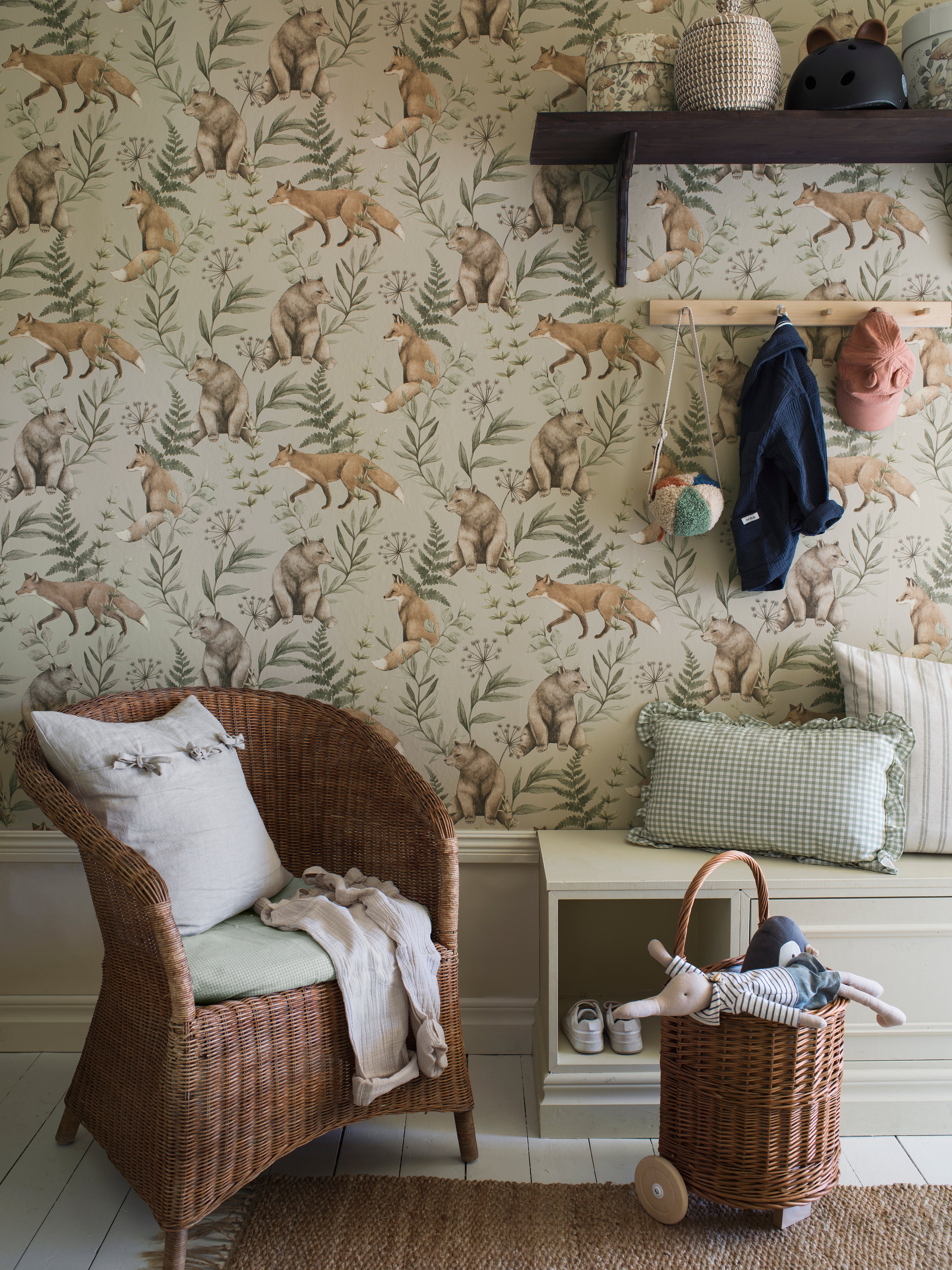Nursery and Kids wallpaper - Wild Forest Beige 6921