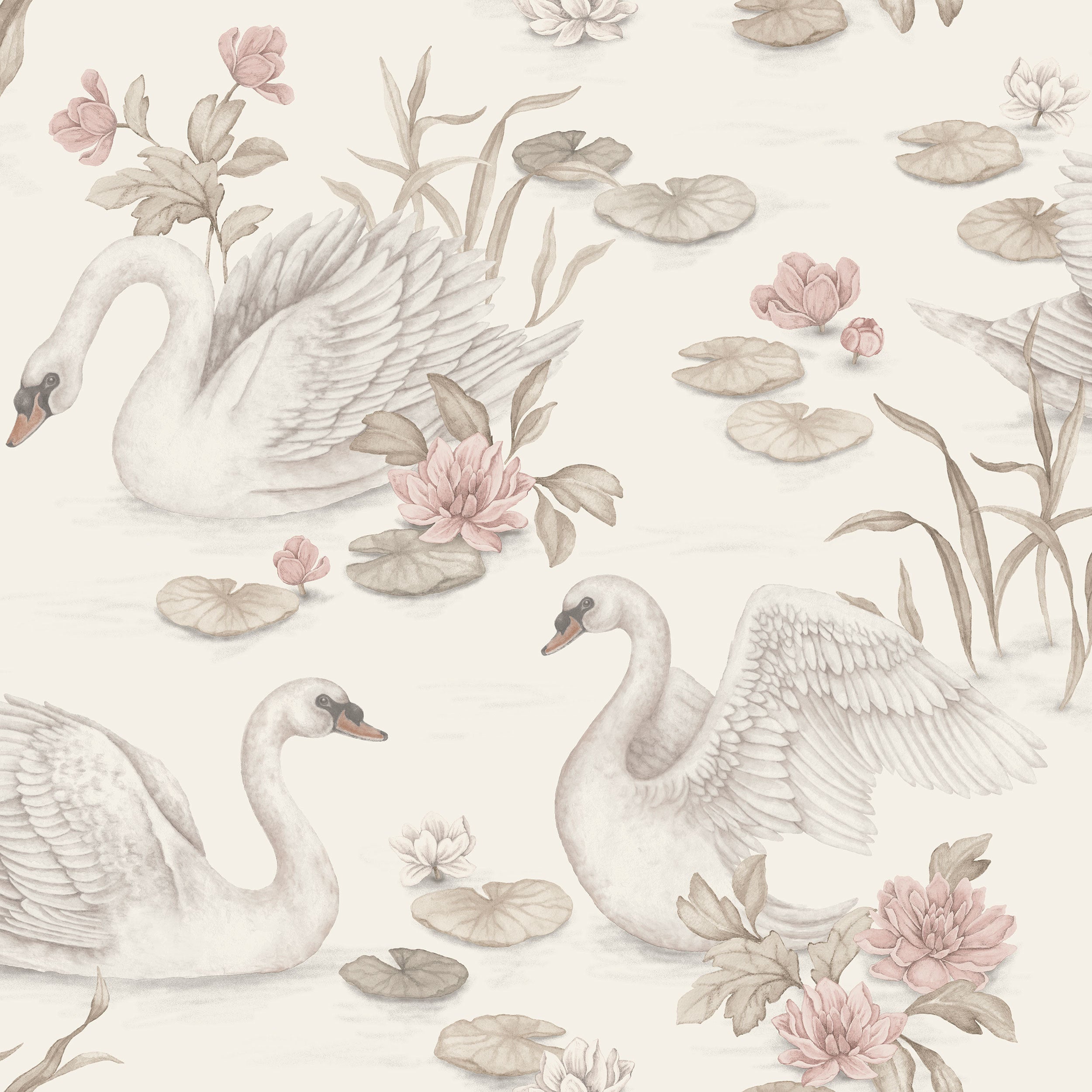 Nursery and Kids wallpaper - Lily Swan - Delicate Pink 6924