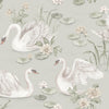 Nursery and Kids wallpaper - Lily Swan - Muted Green 6925