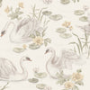 Nursery and Kids wallpaper - Lily Swan - Light Yellow / Green 6926