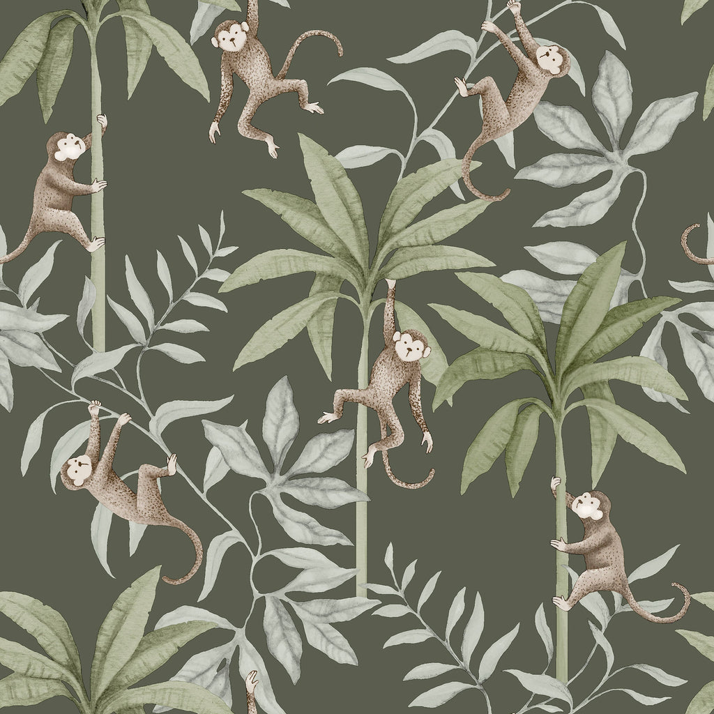 Jungle Friends - Dark Green 6937