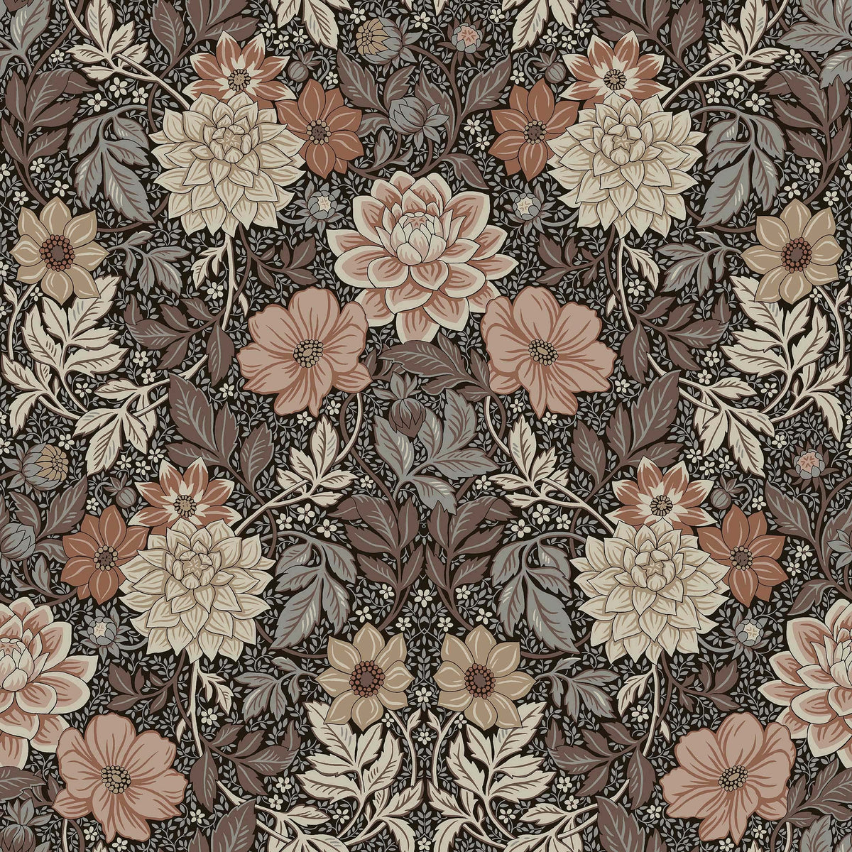 Dahlia Garden, Brown