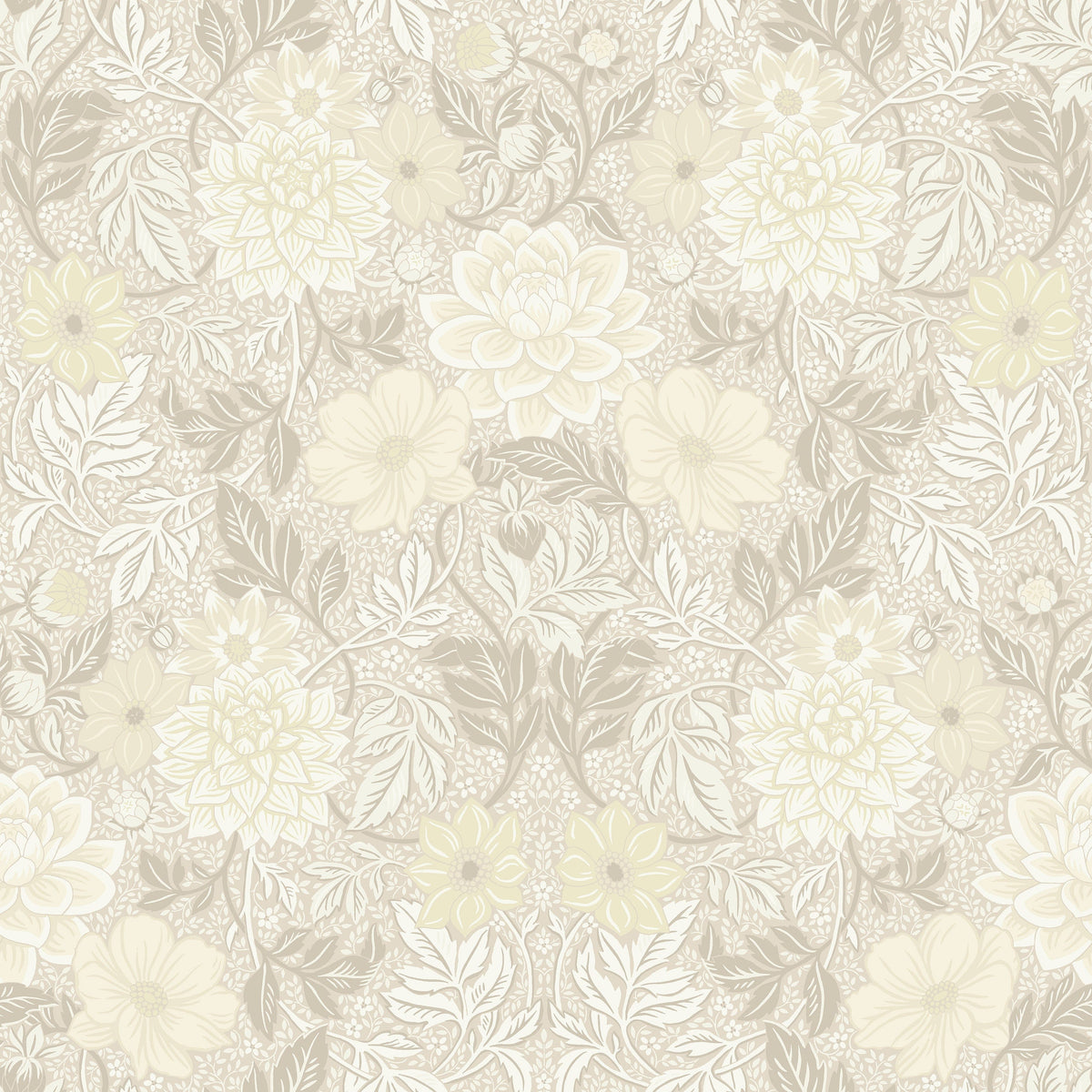 Dahlia Garden, Beige
