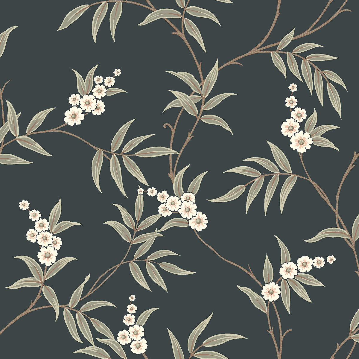 Floral Tree, Black