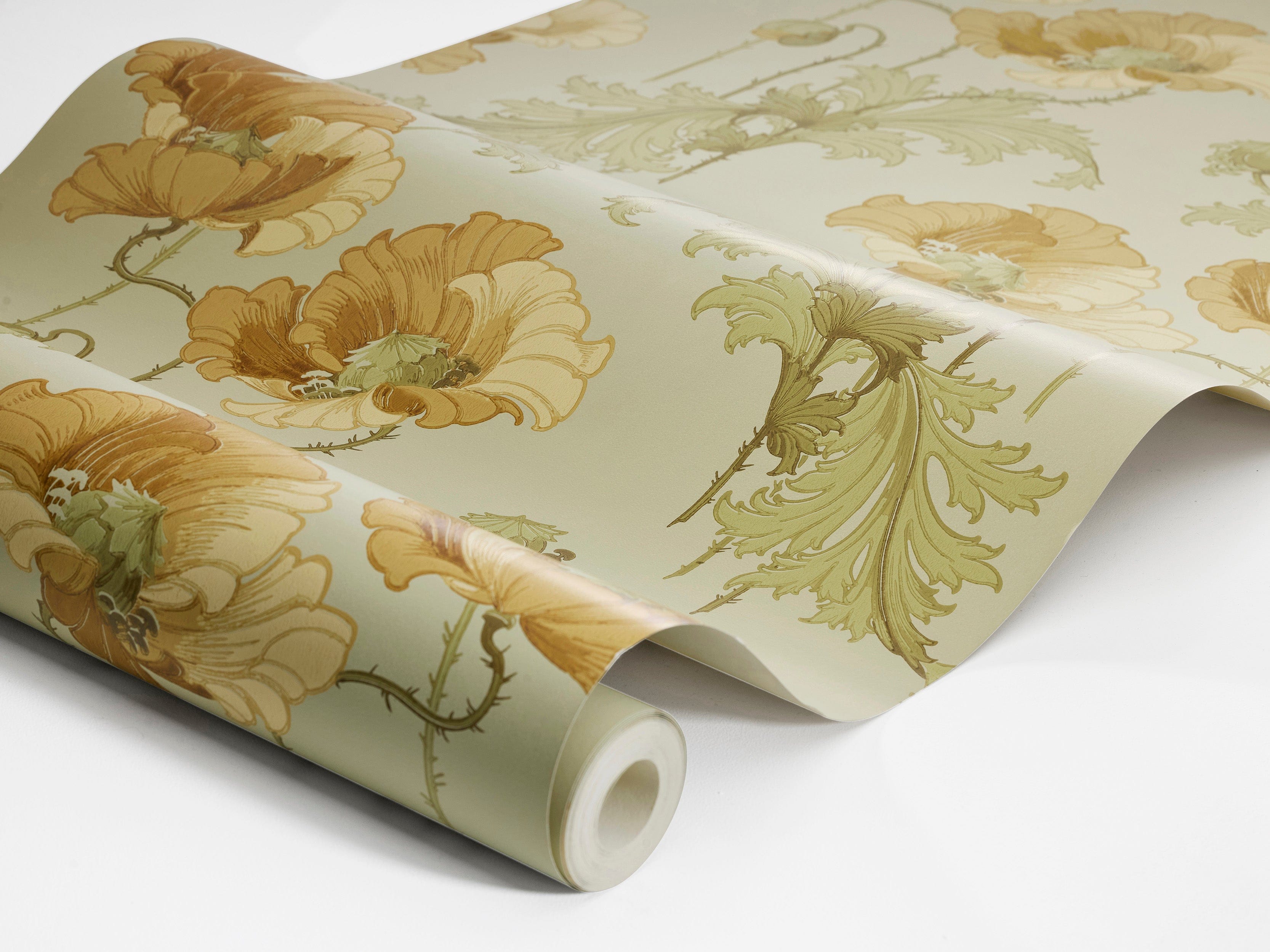 Vallmo - Yellow wallpaper by Borastapeter