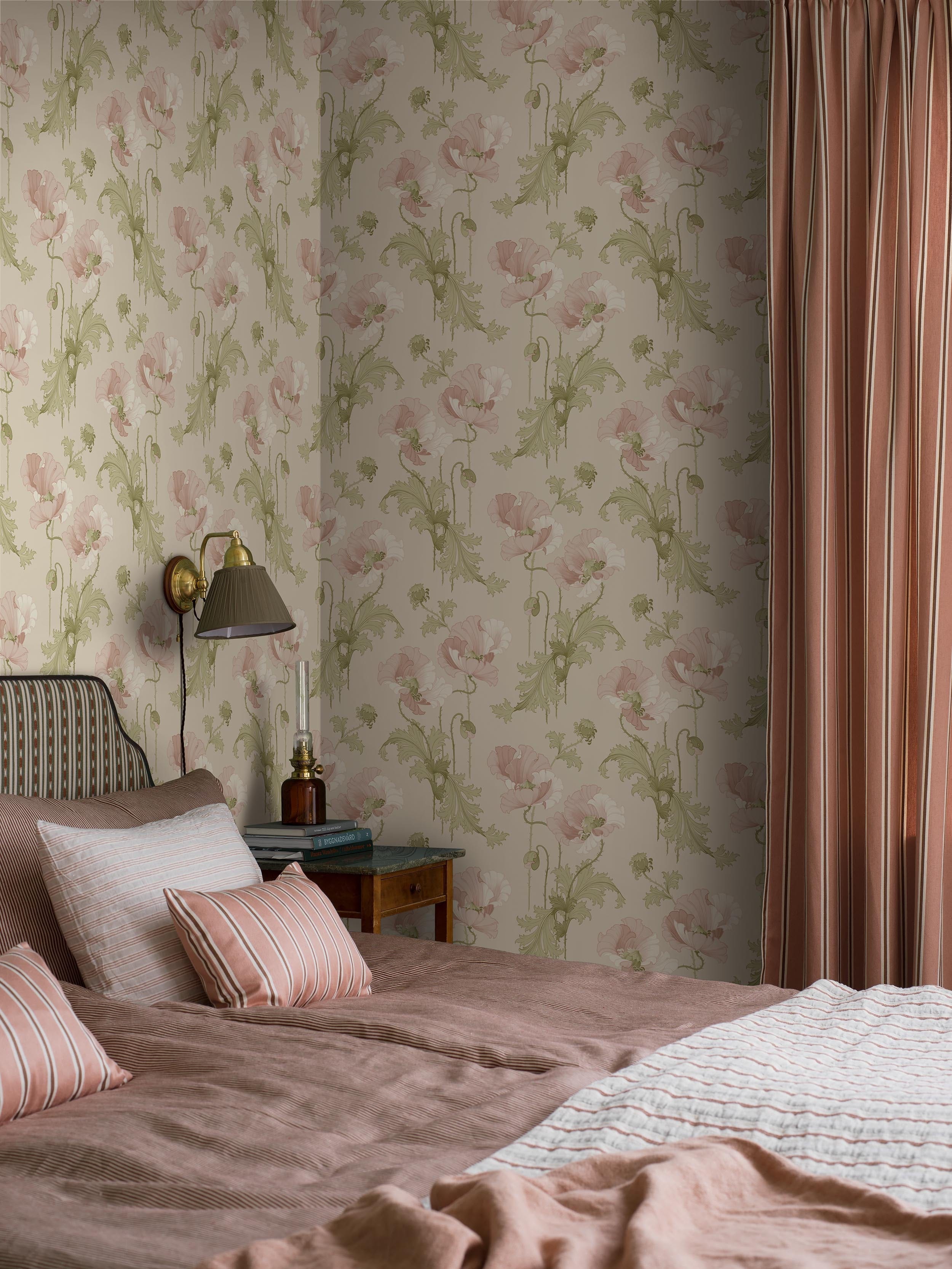 Vallmo - Pink wallpaper by Borastapeter