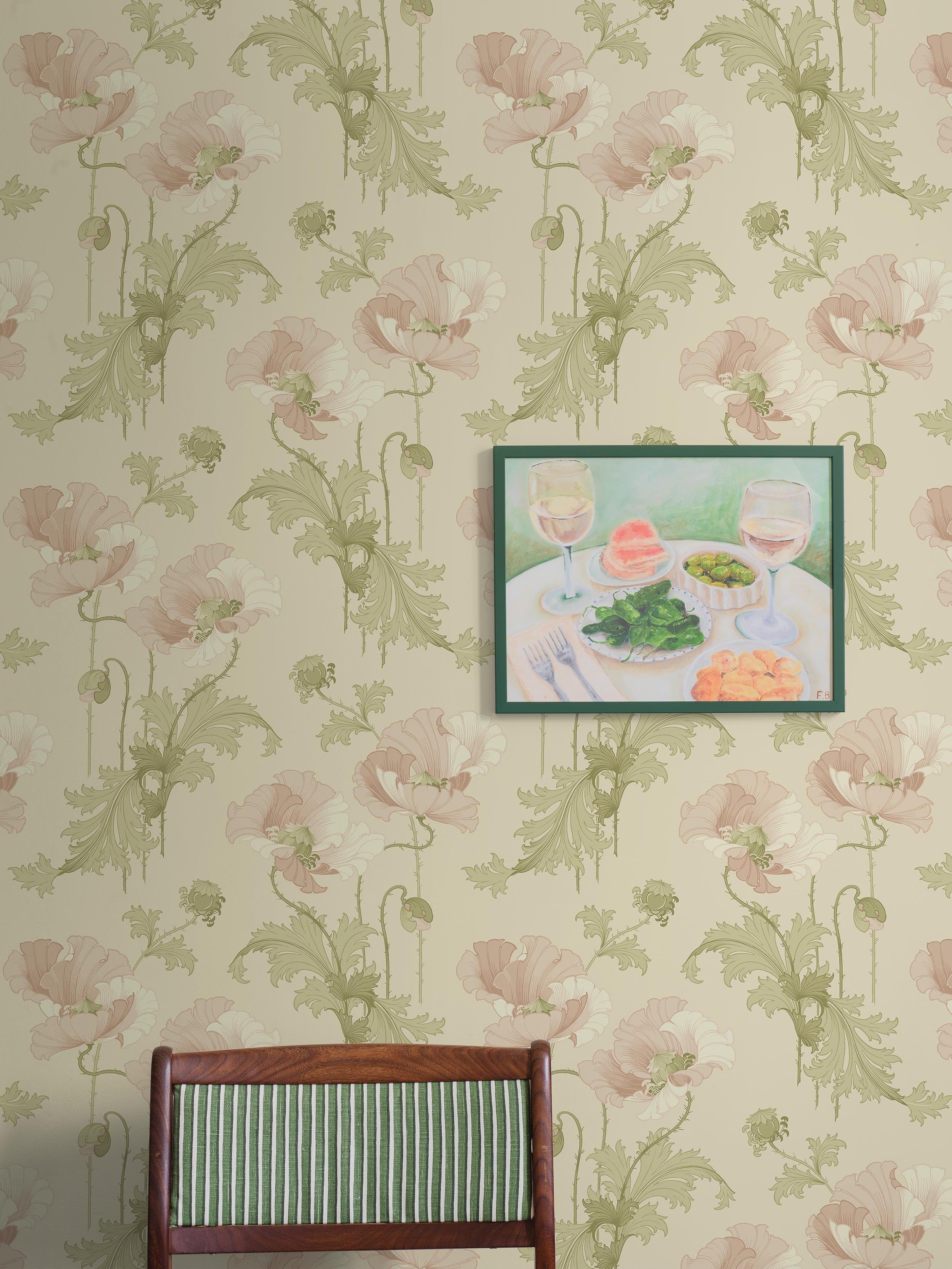 Vallmo - Pink wallpaper by Borastapeter