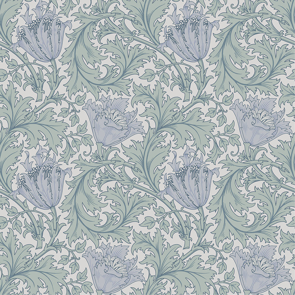 William Morris Wallpaper - Anemone - Blue 82003