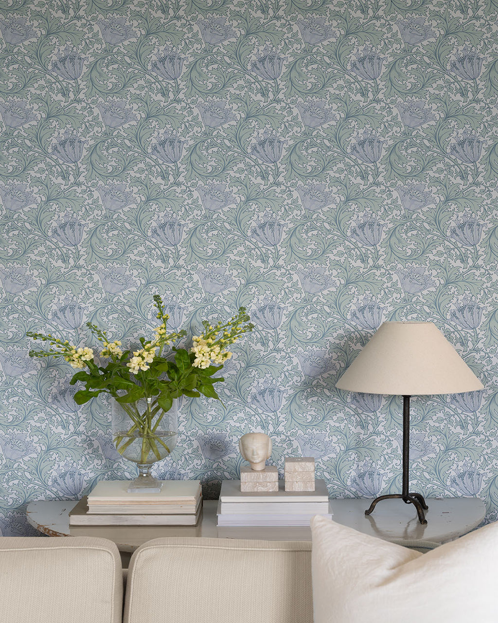 William Morris Wallpaper - Anemone - Blue 82003