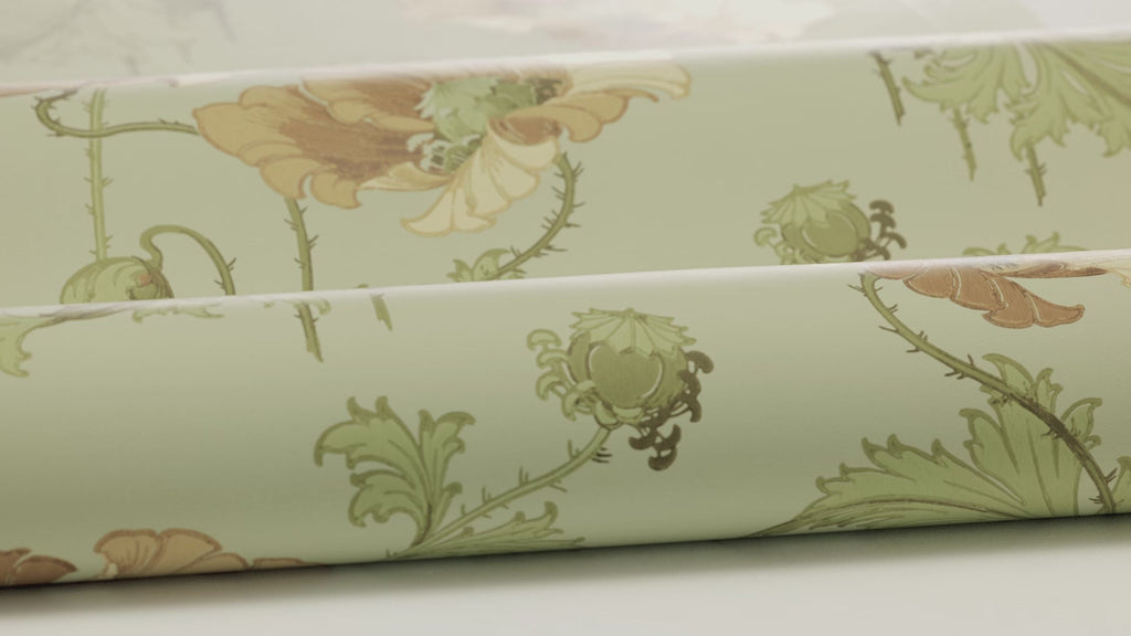 Vallmo - Yellow wallpaper by Borastapeter
