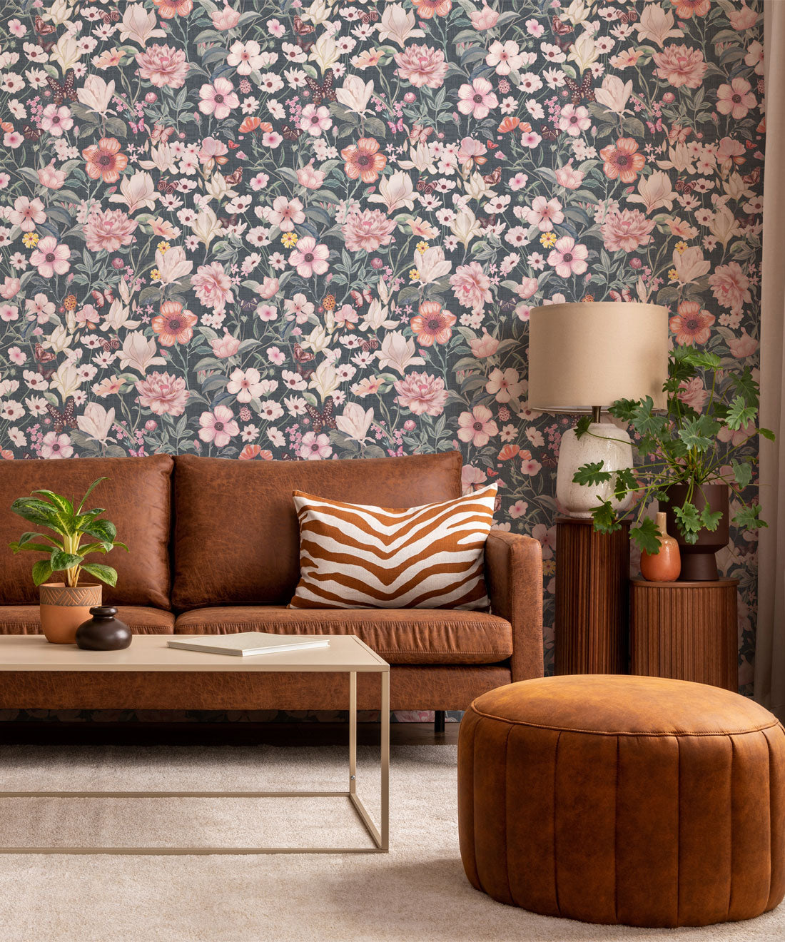 Barney Vintage Wallpaper, Denim Linen