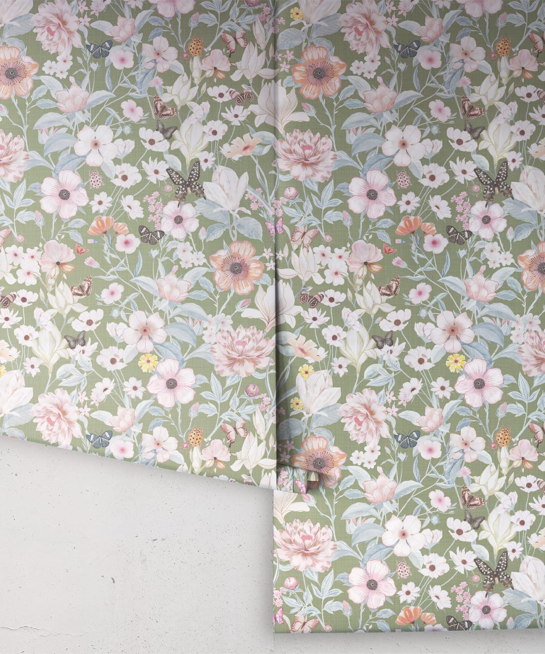 Barney Vintage Wallpaper, Meadows Light Linen