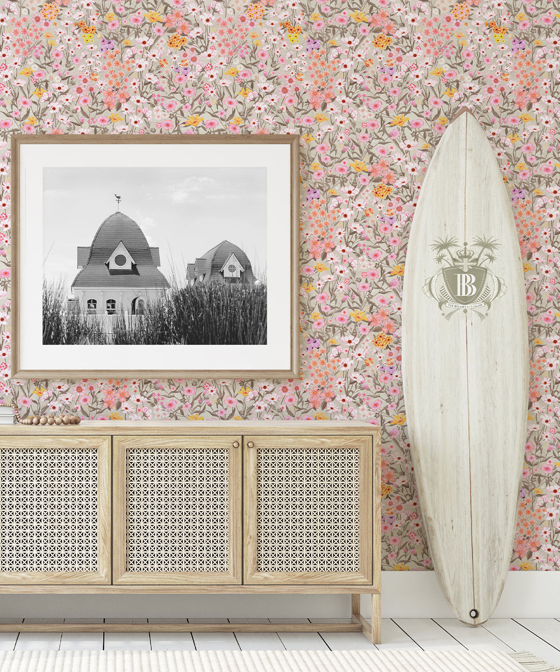 Barney’s Fields Wallpaper, Distressed Wheat