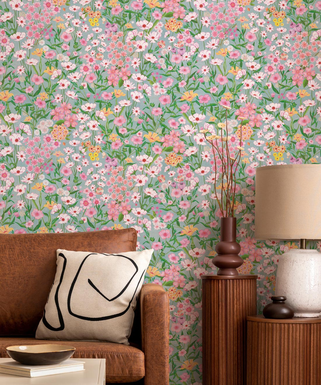 Barney’s Fields Wallpaper, Linen Bee