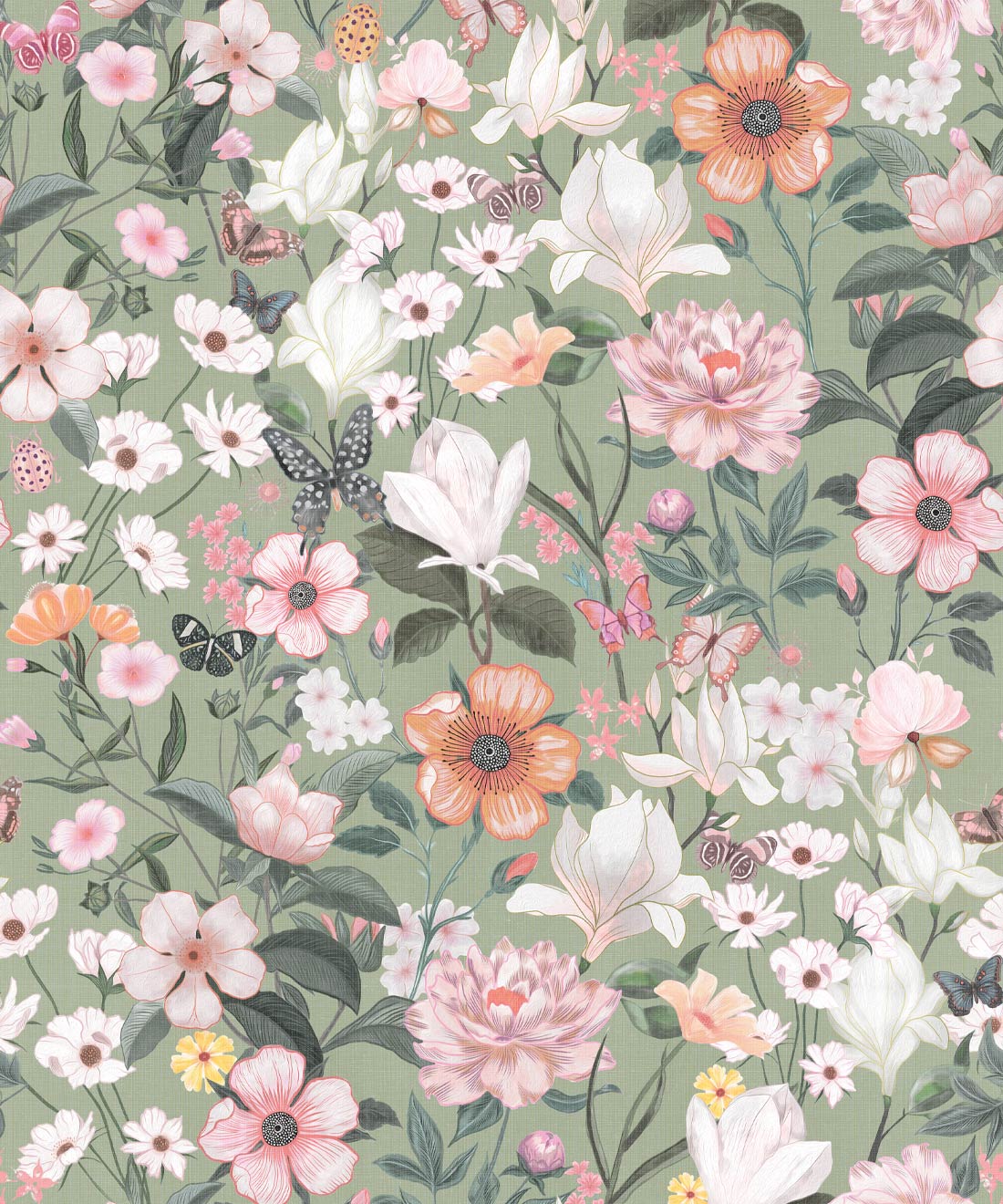 Barney Joy Wallpaper, Apple Linen