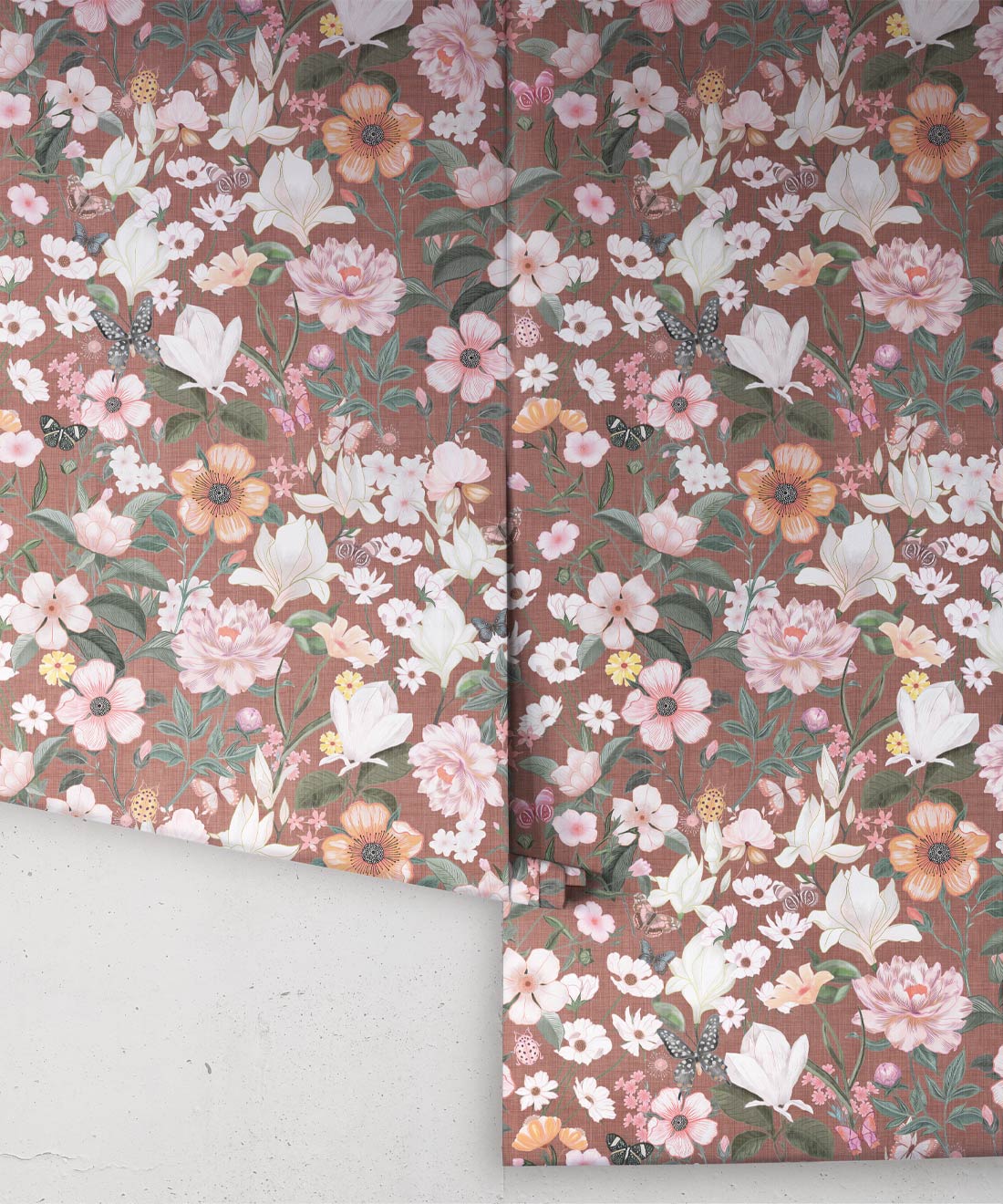 Barney Joy Wallpaper, Papaya Linen