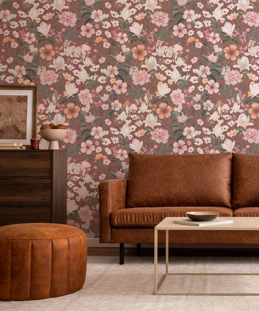 Barney Joy Wallpaper, Papaya Linen