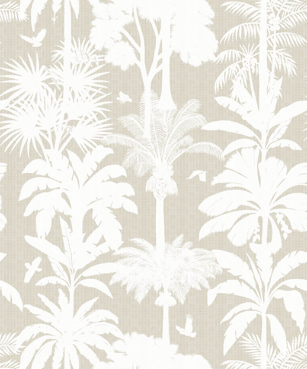 Cockatoo Palms Wallpaper, Raya Linen