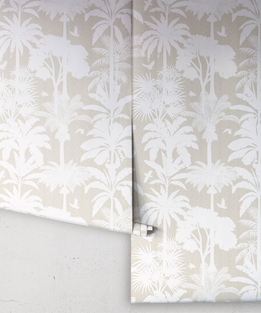 Cockatoo Palms Wallpaper, Raya Linen