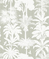 Cockatoo Palms Wallpaper, Sage Linen