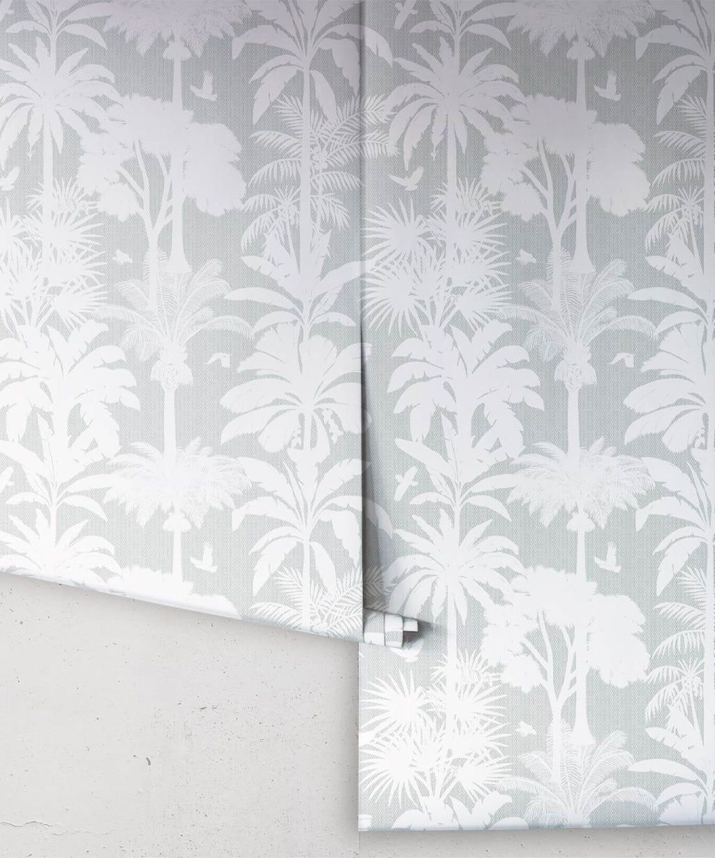 Cockatoo Palms Wallpaper, Stella Linen