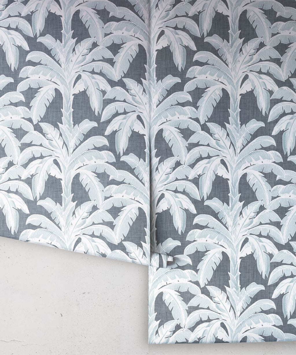 Havana Banana Wallpaper, Bee Denim Linen