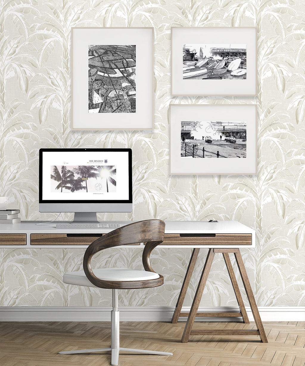 Havana Banana Wallpaper, Plaster Natural
