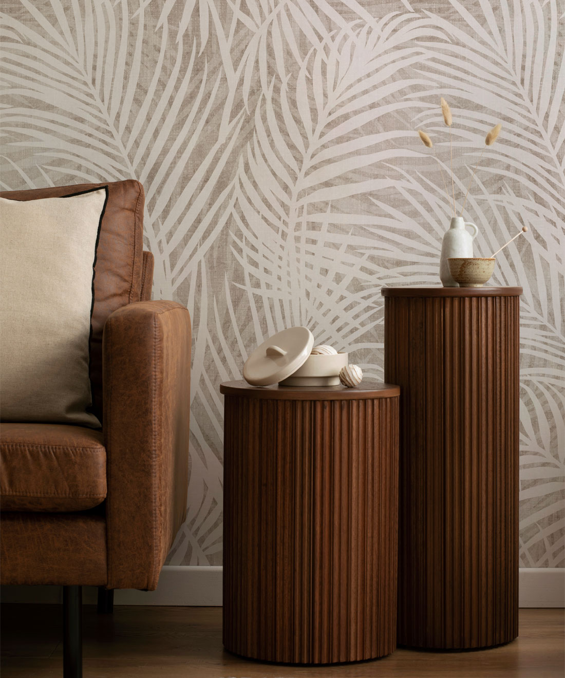 Laguna Palms Wallpaper, Vintage Wheat