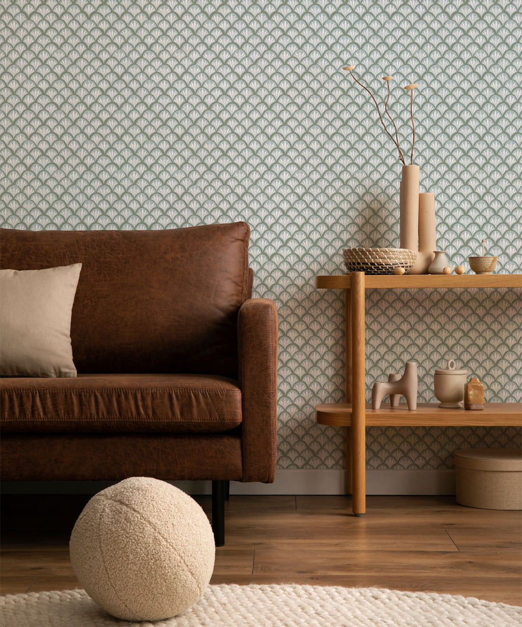 Moon Waves Wallpaper, Ferny Hazed Linens