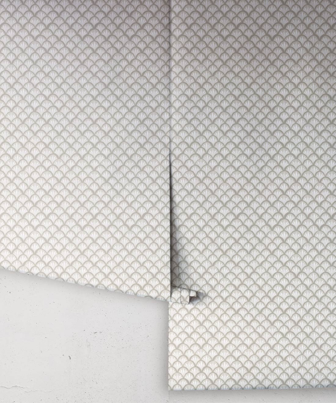 Moon Waves Wallpaper, Latte Linens