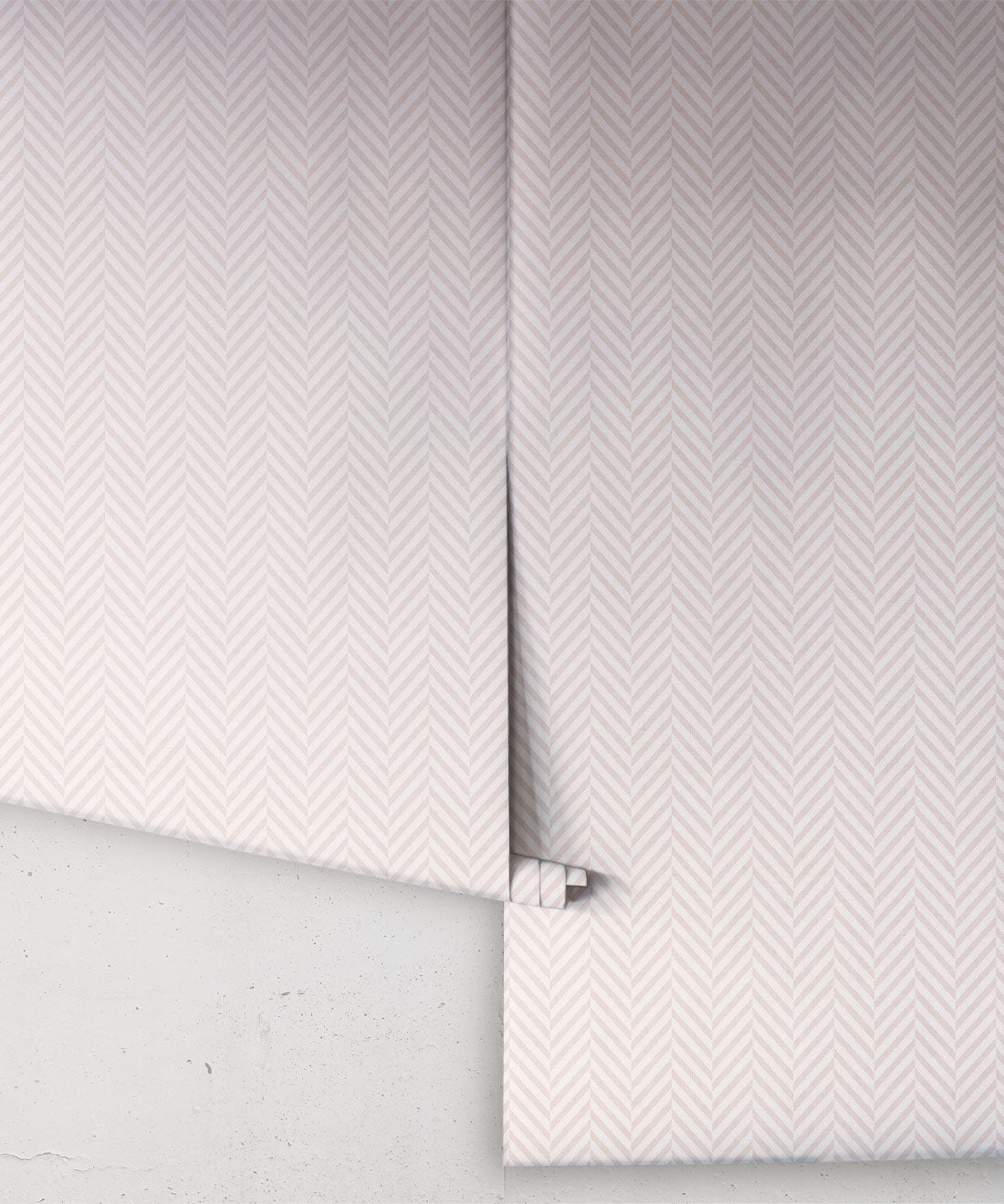 Mrs Jones Chevron Wallpaper, Blush