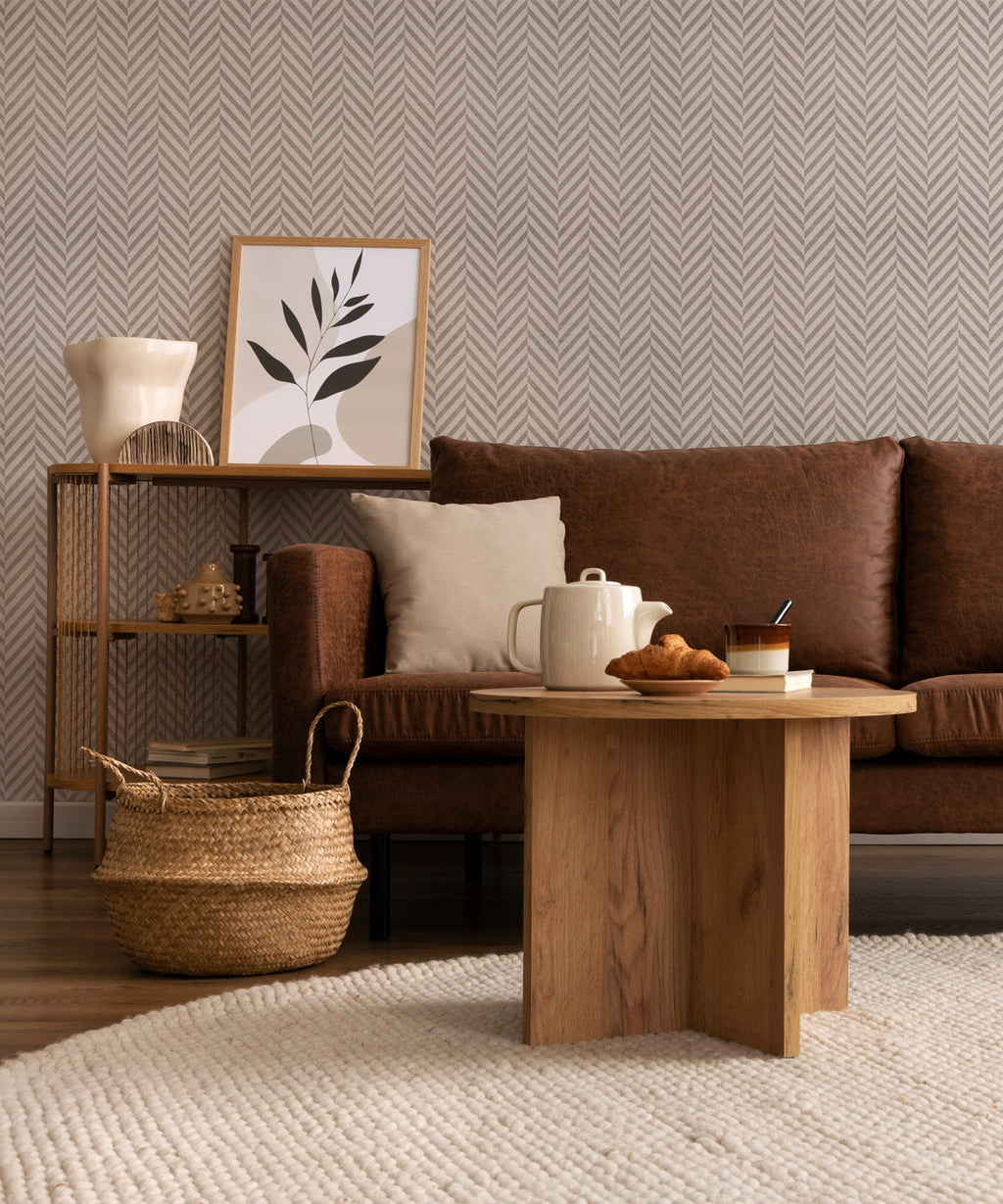 Mrs Jones Chevron Wallpaper, Grounded