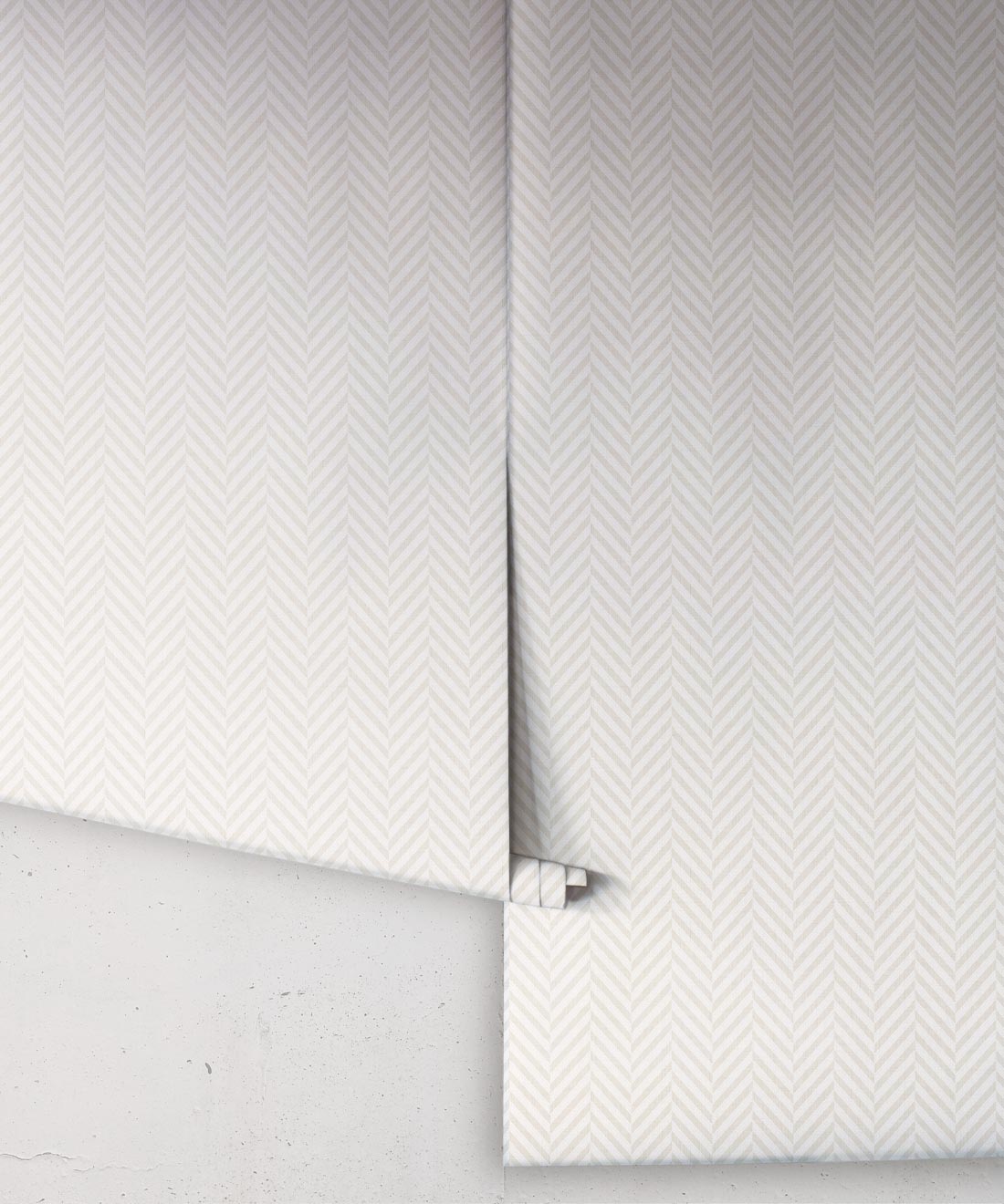 Mrs Jones Chevron Wallpaper, Plaster