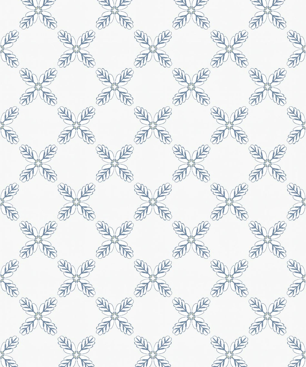 Lattice Wallpaper, Denim