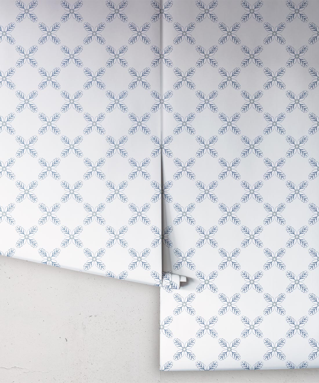 Lattice Wallpaper, Denim