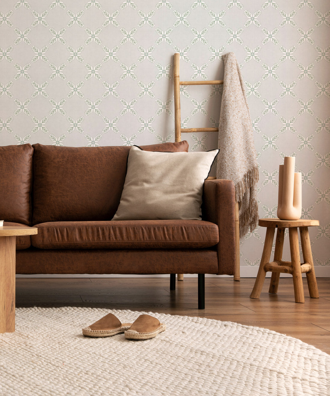 Lattice Wallpaper, Leaf