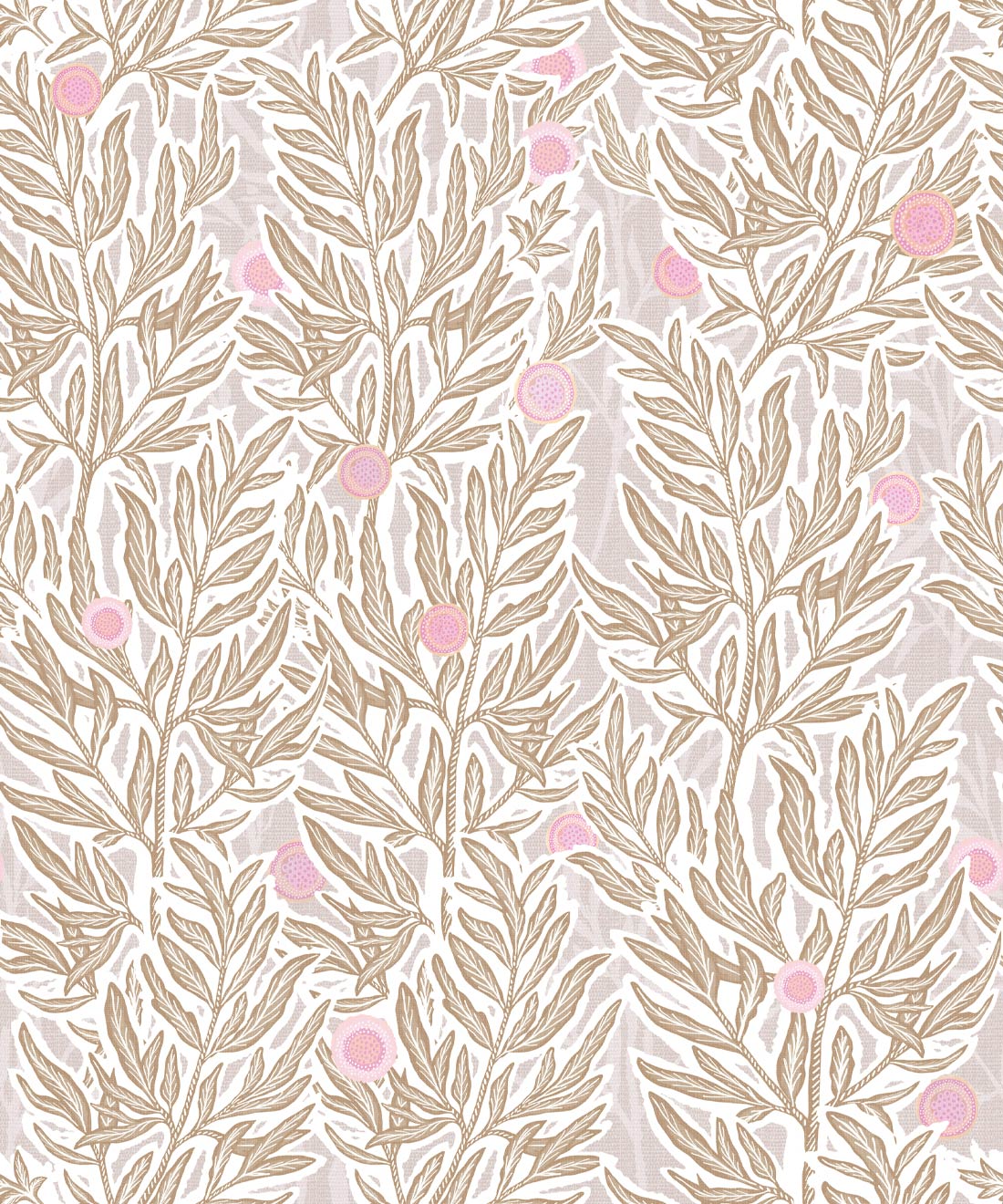Linen Seagrass Wallpaper, Blush